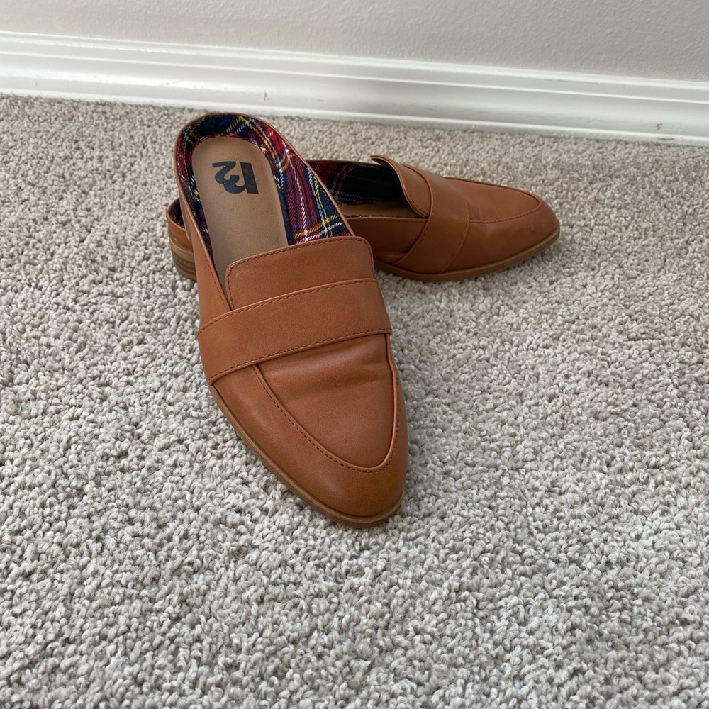 R2 Tan “Beth” Mules for Women